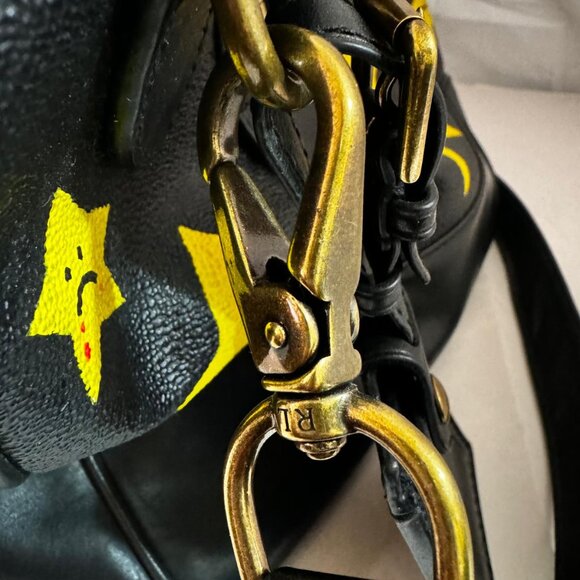 Ralph Lauren RRL Handmade Black Pebbled Leather Duffle Bag Travel Bag - Picture 9 of 17